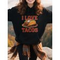 thumbnail image 2 of Taco Fiesta Hoodie for Men and Women, Unisex Pullover Hooded Sweatshirt, Comfortable Cotton Poly Blend, Casual Streetwear Outfit, 2 of 5