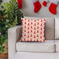 thumbnail image 4 of Fiudx Funda de Almohada de Árbol de Navidad, Diseño Festivo Rojo, Exquisitos Patrones de Copos de Nieve y Campanas, Suave Terciopelo, Decoración Navideña, Cómodo Protector de Cojín, Tamaño 45 X 45 Cm, 4 of 5