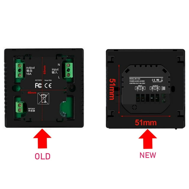 Black Screen Heating Heating Thermostat Mode Programmable For Electric Floor LCD Touch Thermostat 240V/16A Black