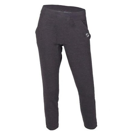 Soffe 7430G022SML Cotton Poly Fleece Fit Comfy Capris for Girl, Grey Heather - Small