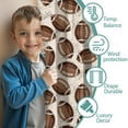 thumbnail image 3 of Blackout Kids Curtains,Brown Footballs on Beige Pattern Childrens Insulated Curtains Set Of 2,Bedroom Essentials,Toddler Room Decor 42"x63", 3 of 5