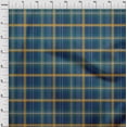 thumbnail image 3 of oneOone Polyester Lycra Dark Navy Blue Fabric Madras Check Craft Projects Decor Fabric Printed By The Yard 56 Inch Wide, 3 of 4