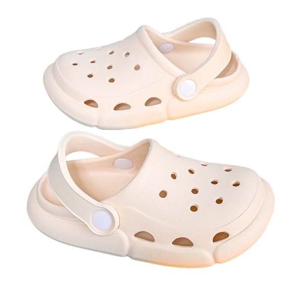 Gunia Kids Clogs Lightweight Outdoor Summer Beach Play Shoes Casual Footwear Beige Sandals For Boys Girls