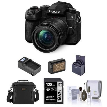 UPC: 0192223222366 | Lumix G95 Mirrorless Digital Camera with Lumix G Vario 12-60mm f/3.5-5.6 MFT Lens Bundle with 128GB Memory Card  Shoulder Bag  Extra Battery  Charger  58mm Filter Kit  Cleaning Kit
