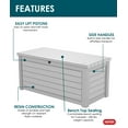 thumbnail image 3 of Keter Keter Outdoor Weather-Resistant 165 Gallon Resin Deck Box with Cushion, White, 3 of 11