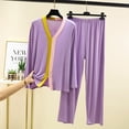 thumbnail image 2 of yievot Lounge Sets for Women Long Sleeved Cotton Two Piece Tops and Pants Pajamas Loungewear, 2 of 9
