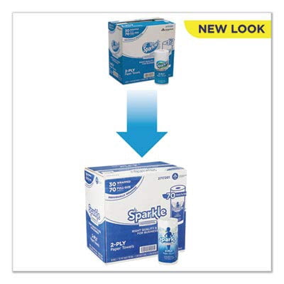 Sparkle Professional Series 2-Ply Perforated Kitchen Paper Towel Rolls by GP PRO (Georgia-Pacific), 2717201, 70 Sheets Per Roll, 30 Rolls Per Case