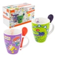 thumbnail image 1 of Juego De 2 Tazas De Porcelana Con Cuchara, Colección Nickelodeon, Diseño Rugrats & Reptar, Color Violeta y Verde, Capacidad 310 ml con Caja de Regalo, 1 of 1
