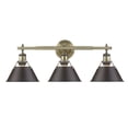 thumbnail image 3 of Yep by Golden Lighting Orwell 3-light Vanity in Aged Brass and Rubbed Bronze shade, 3 of 3