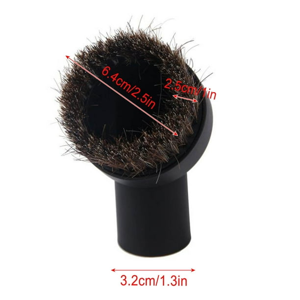 Cepillo redondo para aspiradora de 32 mm | Herramienta de limpieza de plástico y manguera para electrónica, teclados e instrumentos | Cerdas de 26 mm