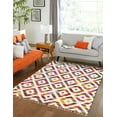 thumbnail image 6 of Unique Loom Chindi Trellis Collection Area Rug - Diamond (4' 1" x 6' 1" Rectangle Multi/Beige), 6 of 6