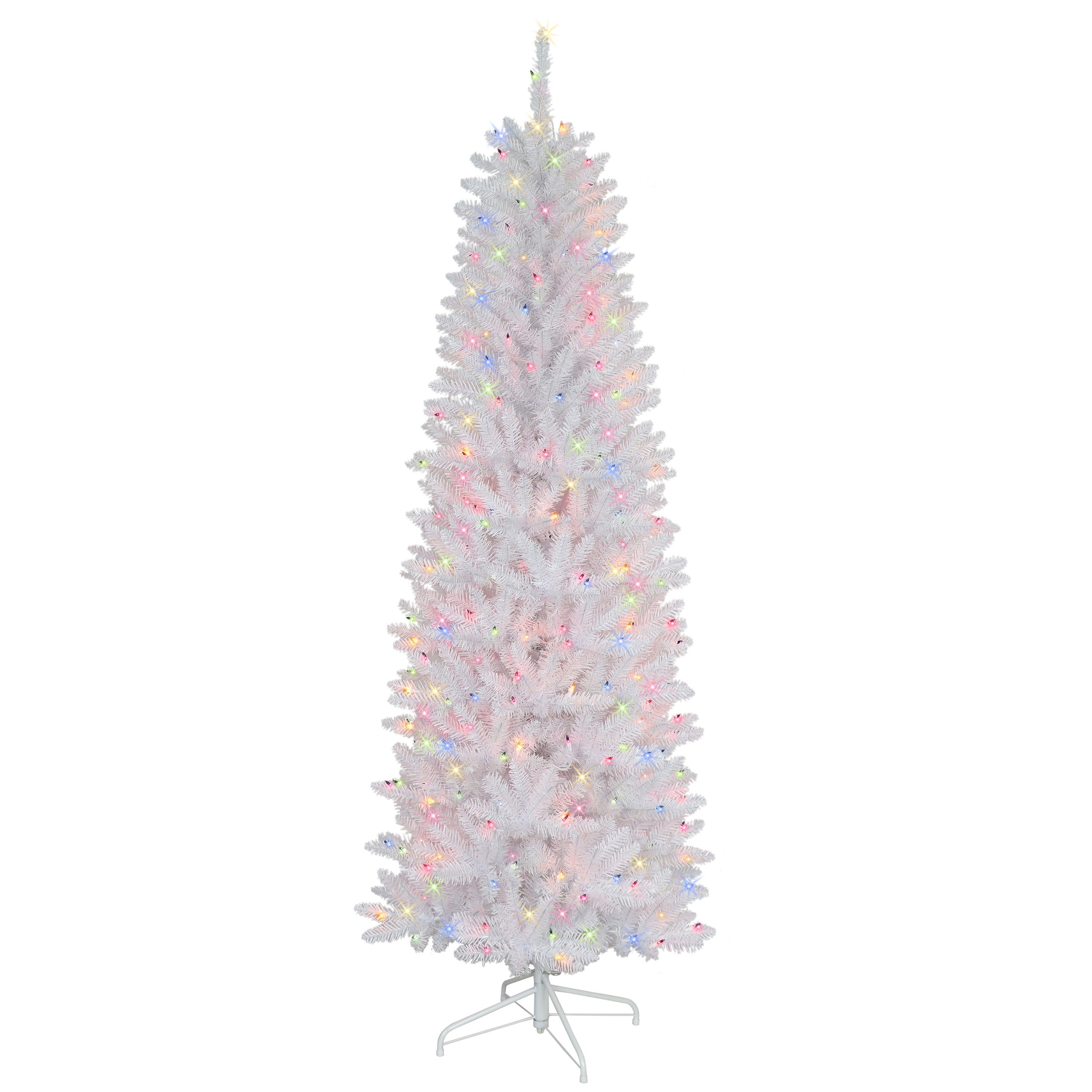 Home Heritage 7 Foot Prelit Christmas Tree with Stand Open Box Champagne 