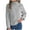 Gray, variant on XMMSWDLA Womens High Neck Cable Knit Long Sleeve Sweaters Solid Loose Pullovers Sweaters Casual 2024