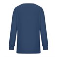 thumbnail image 5 of PNTUTB Long Sleeve Loose Shirt for Women Solid Color Fashion V Neck Causal Comfortable Tops, 5 of 6
