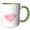 Green/White, variant on 3drose, Pretty Pink Watercolor Lips, 11oz Mug