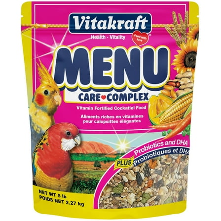 Vitakraft Menu Care Complex Cockatiel Food, 5 lbs.