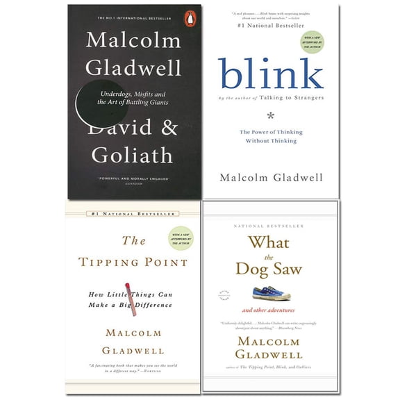 Pre-Owned Malcolm Gladwell Collection 4 Books Set (David and Goliath, Blink, The Tipping Point, What the Dog Saw)