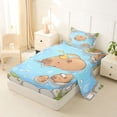 thumbnail image 2 of Erosebridal Kids Cute Capybara In The Water Twin Sheet Sets 3pcs,Cartoon Animal Yellow Duck Bedding For Boys Girls,Breathable Home Decor, 2 of 5