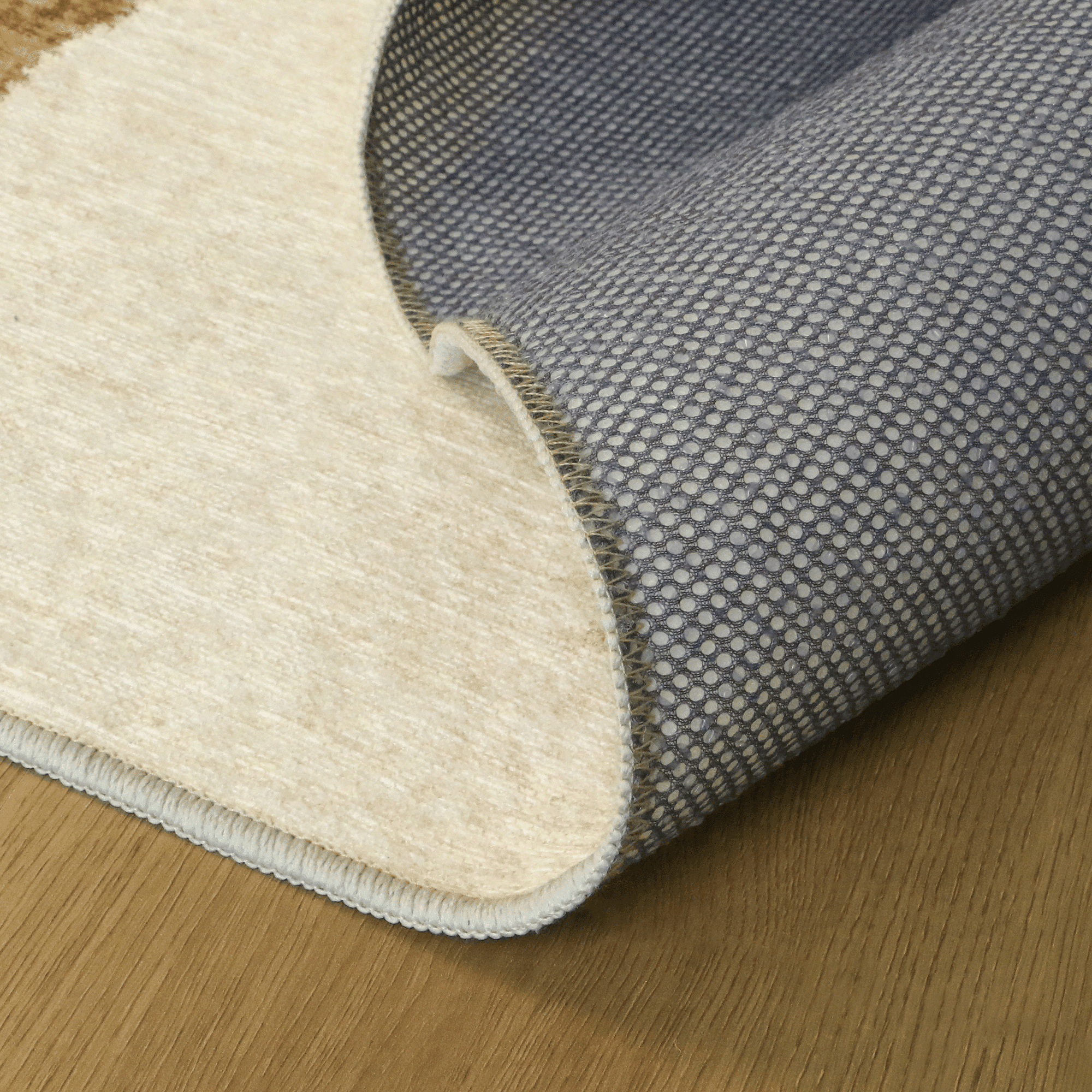 DEORAB Outdoor Rugs 8'X10' Chenille Patio Rug Three-Layer Material Imitation Silicone Spot Molding Camping Outside Rv Mat,BROWN & BEIGE