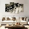 thumbnail image 2 of Elephant Stock Clarinet Wall Art - Horizontal Multi Panel Canvas - Living Room Wall Decor - Music Multi Panel - Beige And Black Decor - 84" x 54", 2 of 4