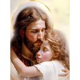 thumbnail image 2 of Cuadros Decorativos Pintura de diamante 5D DIY Taladro redondo completo Jesús Kit Decoración del hogar DQrwqpou embutido en tela, 2 of 8