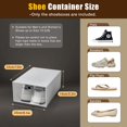 thumbnail image 4 of DYRABREST 24-Pack Clear Plastic Shoe Storage Boxes,Stackable & Foldable Clamshell Shoe Rack Shoe Container Bin Holder for Closet, Entryway, 4 of 4