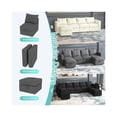 thumbnail image 3 of Livelylodge Modular 4-Seat Sofa with Wooden Frame and Pull-Out Bed, Convertible Sectional Sofa for Living Room, Available in Black, White, and Gray 109" L x 30.5" W x 34" H, 3 of 7