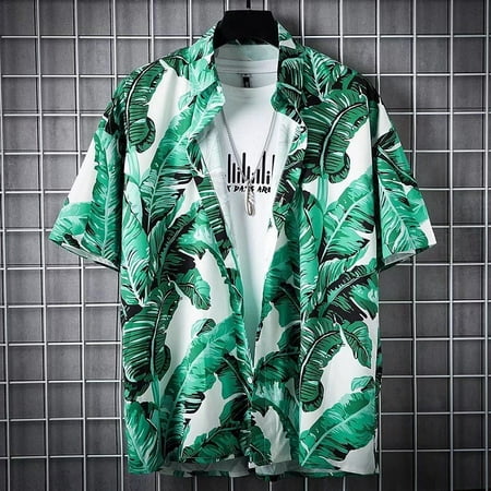 

KDJ Hawaiian shirt and shorts set men clothing fashion printing casual clothes
