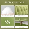 thumbnail image 3 of Lovote Headboard Pillow Wedge Pillow Bed Gap Filler Body Positioner Backrest Reading Bolster - Premium Chenille Fabric, Pearl Cotton Filling, Removable Cover (47" x 17.7" x 5.9", Green), 3 of 8