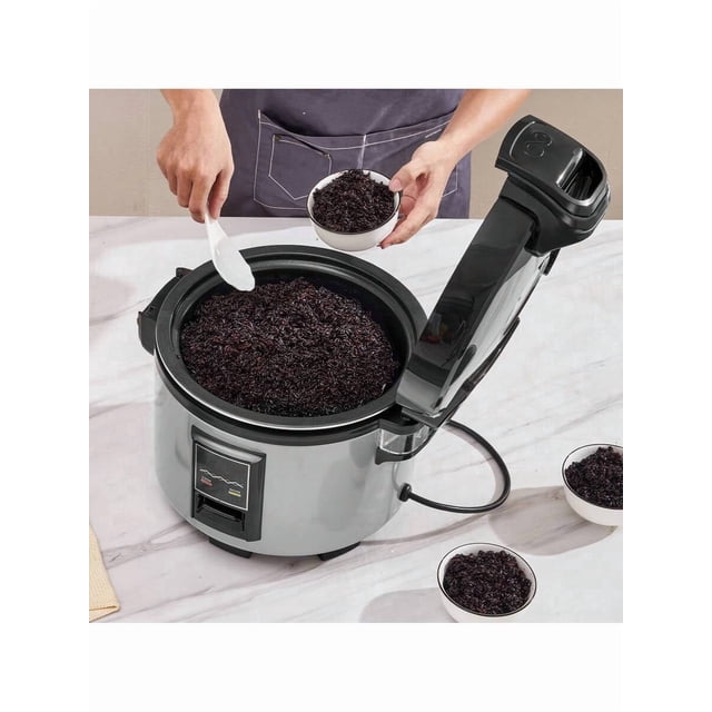 Commercial Rice Cooker, 60-Cup Rice Cooker, 13.74 Qt / 13 Liter Large Rice Cooker And Warmer With Nonstick Inner Pot, Fast Cooking And 12-Hour Keep Warm, With Rice Cup And Paddle, For Restaurant