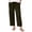 Army Green, variant on Pants for Women Solid Color Cotton Linen Trousers with Button and Elastic Waist Casual Straight Style Soft and Close-Fitting for Beach Trousers