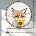 thumbnail image 3 of Fox Round Tin Signs Funny Bar Signs Woodland Nursery Wall Art Animal Photography Plate Decor Sunflower Home Decor Floral Fox Kitchen Garden Bathroom Bedroom Farmhouse Decor 12x12 Inches, 3 of 7