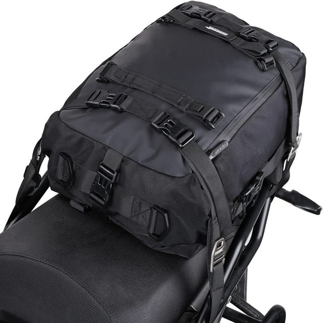 PENGXIANG Motorcycle Tail Bag 10L Waterproof Motor Pannier Bag Motor Travel Luggage Motorbike Rear Rack Trunk Storage Bag Professional Motorcycle Accessories-Black
