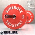 thumbnail image 4 of Synergee Color Bumper Plates Strength Conditioning Workouts Weightlifting 55lbs Pair, 4 of 4
