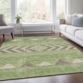 thumbnail image 6 of HomeRoots 676404 10 x 14 ft. Green Taupe & Ivory Southwestern Washable Machine Made Rectangle Area Rug with UV Protection, 6 of 9