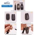 thumbnail image 4 of Key Fob Cover Compatible with Fit for Hyundai 2020 2021 2022 Sonata Santa Fe Tucson Bling Key Case Protection Shell with Keychain Case Holder Protector,1,Black, 4 of 6