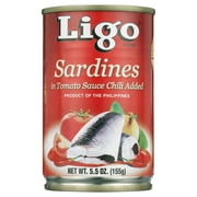 Ligo Sardines in Tomato Sauce with Chili Added, 5.5 oz