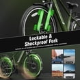 thumbnail image 6 of YareYi Roamer 26" Electric Bike for Adults, 750W Rated Motor Commuter Ebike with 48V 11Ah Removable Battery, 62-Mile Range, 28 MPH, 7-Speed, Green, 6 of 8