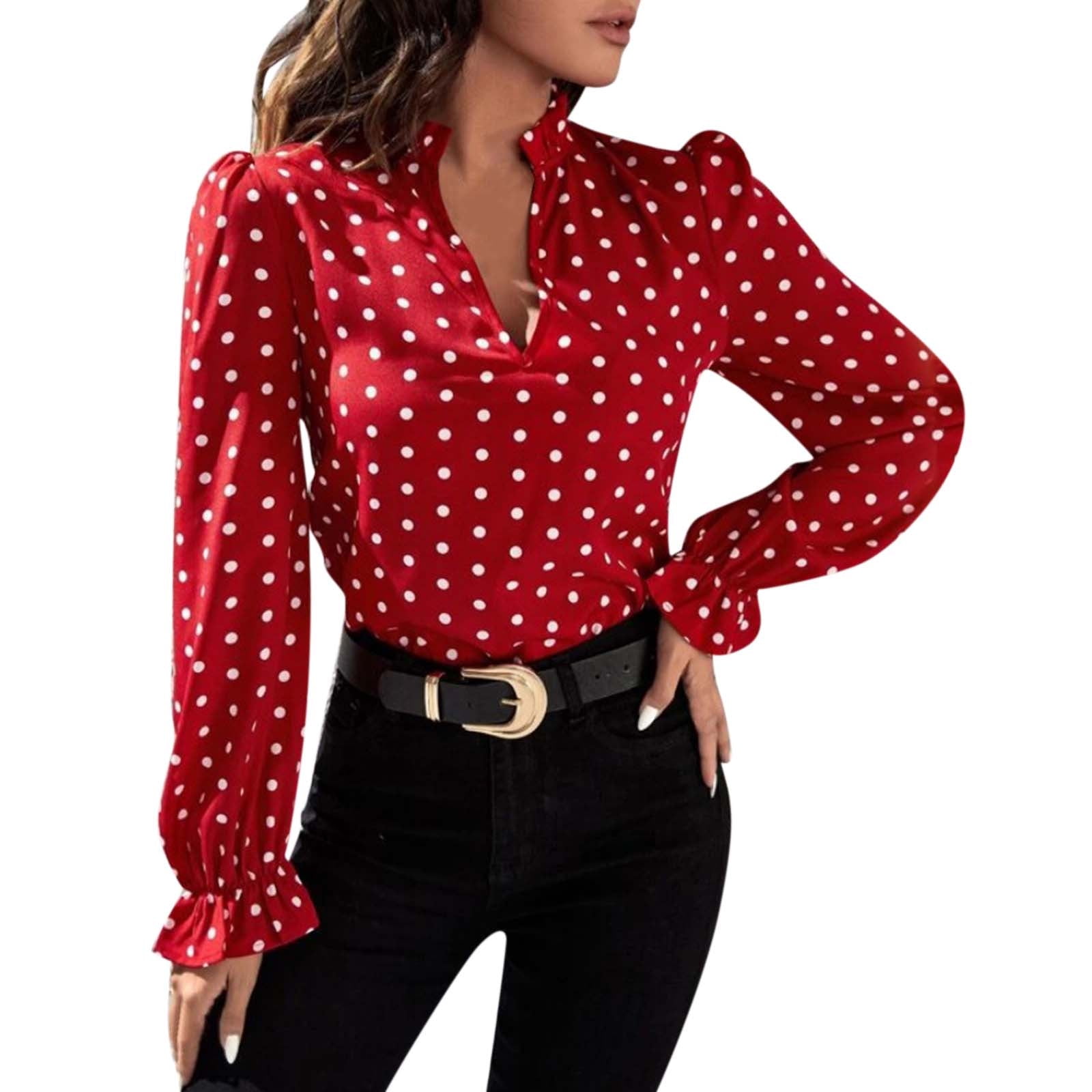 Red spot sales blouse