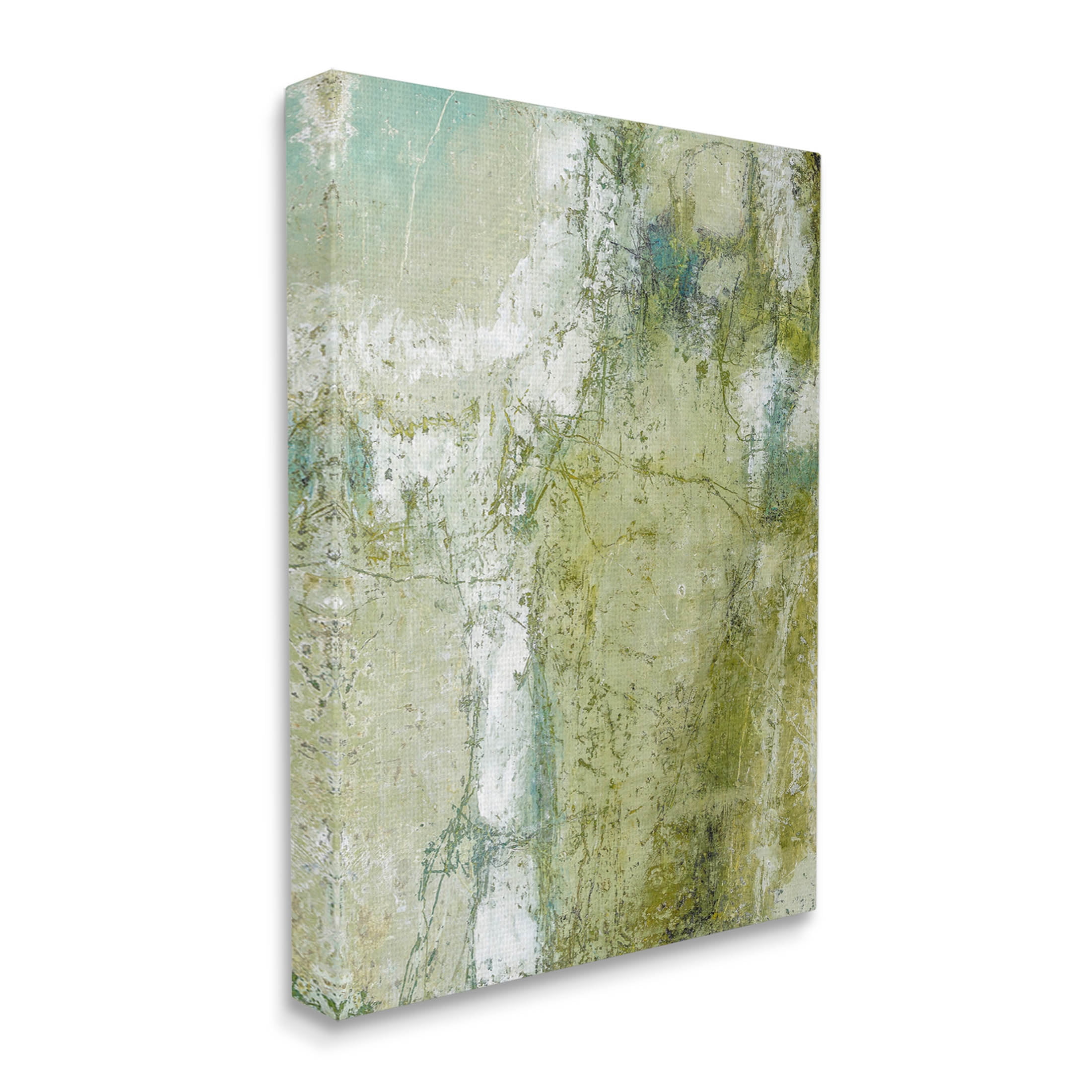 Jagged Abstract Composition Abstract Painting Gallery Wrapped Canvas Print Wall Art