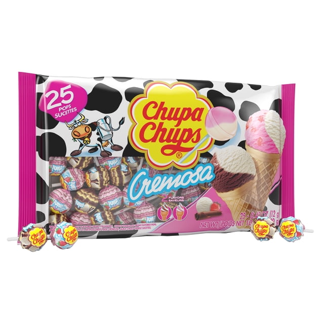 Chupa Chups, Sucettes Cremosa, Sac de 25 pièces