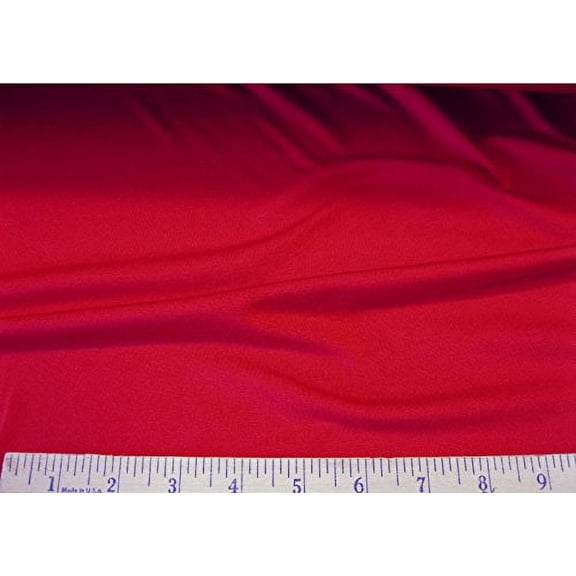 Fabric Polyester Spandex 4 Way Stretch Red Matt Finish LY901