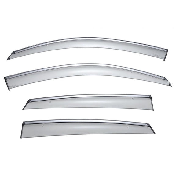 Wellvisors Side Window Visors Deflectors Rain Guards With Chrome Trim for 2008-2015 Infiniti EX35 3-847IN004