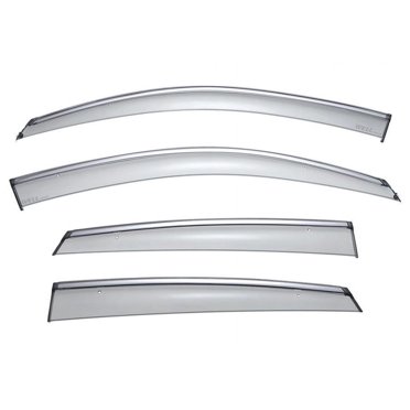 WELLvisors Window Visors For 2021-2024 Acura TLX – Smoke Tint With Black Trim, Complete Front & Rear Set
