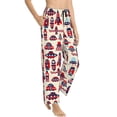 thumbnail image 3 of Kdxio Women's Comfy Stretch Rocket PatternPrint Drawstring Pajama Pants-Small, 3 of 9