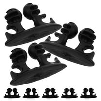 DEEPCRAFF Office Organization Cable Clips Black PVC 8PCS