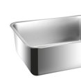 thumbnail image 6 of CarpNettore Cat Litter Box Cat Toilet Stainless Steel Open Top Sturdy Sandbox High Sided Pet Height 15cm, 6 of 9
