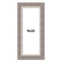 9x25 Frame Grey Real Wood Picture Frame Width 2.75 Inches | Interior Frame Depth 0.5 Inches | Linus
