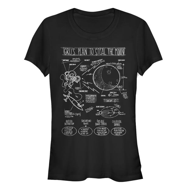 Despicable Me Junior S Despicable Me Gru Plans To Steal Moon Graphic Tee Walmart Com Walmart Com