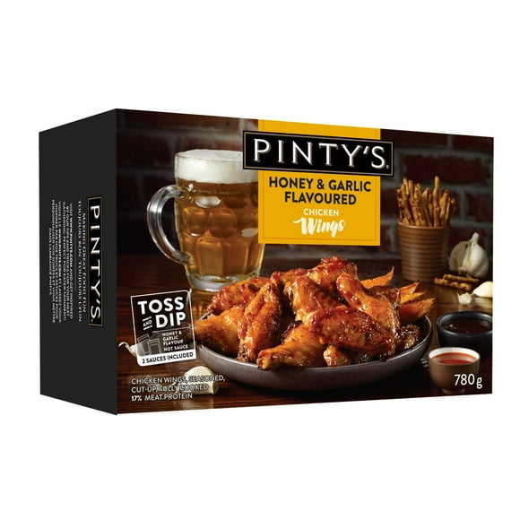 Pinty's Honey and Garlic Flavoured Chicken Wings, H&G Flavoured Chicken Wings